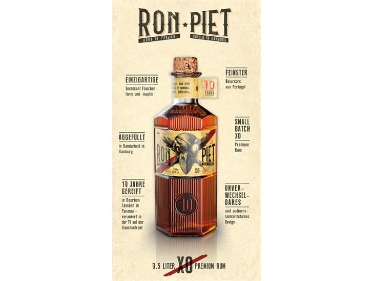  Ron Piet XO 10 y.o. Bourbon Faß Rum Knut Hansen